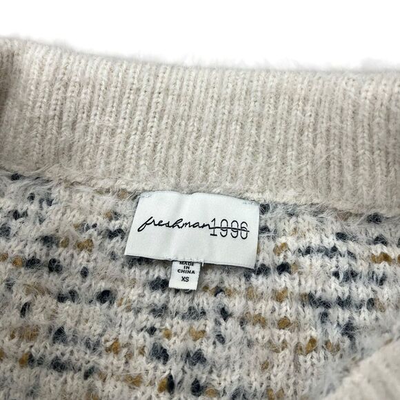 Freshman 1996 Ivory Tweed Style Knit Bandage Mini Skirt XS - Picture 3 of 4